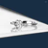 Кластерные кольца свадьба для женщин 925 Стерлинговое серебро 7-10 мм жемчужных или круглых бусин Полура