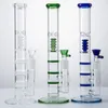 Birdcage Perc Glass Bong Triple Beecomb Hookahs Water Pipes Dab Oil Rigs Straight Tube Glass Bongs For Smoking 18mm Female Joint 5mm Thick With Glass Bowl