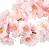 Dekorativa blommor 4st 1,8 m Artificial Cherry Blossom Flower Vines Hanging Silk Garland 144 Heads for Wedding Party Home Decor