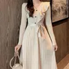 Casual Dresses Midi Crochet Sweater Dress Woman Red Autumn Winter Long Sleeve Knit Ladies Knitted Purple Party Gala Sexy Loose