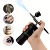 1 Set Portable Airbrush Mini Air Compressor Kit Paint Spray Gun For Nail Art Tattoo Craft Cake Nano Fog Mist Sprayer