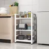 1-5 strato di scaffale da cucina pavimento multistrato imitazione in marmo mobile forno forno a forno a pentola portaia