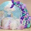 Dekoracja nowa fioletowa syrena wszystkiego najlepszego z okazji urodzin dziewczyna balon ślub baby shower balony garland globos