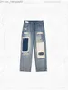 Men's Pants Lal Heart Returning Dart Qin Xiaoxian Perforated Jeans Men's Summer Loose Straight Leg Wide Leg Pants Street Twist Pantalon Z230814