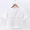 Women's Blouses White JK Uniform Summer Short Sleeve Japanese School Uniforms Girls Kansai Collar Sailor Blouse Woman Lolita