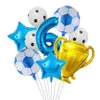 Decoratie 9Pc Gouden Trofee Voetbal Folie Ballon Verjaardag Decoraties Kinderen Speelgoed Geschenken Volwassen Voetbal Sport Thema Supplies