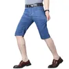 Jeans masculins 2023 Été Stretch Short Fashion Casual Slim Fit Fit de haute qualité Shorts de jean Male Vêtements de marque masculine