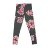 Pantalon actif aquarelle Blossoms Blossoms Dark Leggings Gym pour les femmes Fitness pour femmes