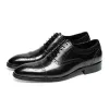 Toe Lacet Up Point Oxford Cowhide Casual Leather Spring and Automne Men Business Formal Party Men's Brogue 1AA21 1296