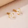 Kolczyki stadnorskie Borosa 5pcs Clear Crystal Women Studs Birthstone dla niehapi GH005