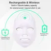 Face Massager 7 Colors Wireless Led Face Mask Therapy Pon USB Recharge Mask For Anti Aging Skin Rejuvenation Skin Care Beauty Device 230810