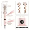 Ceramic 360 ﾰ Curler Hairling Hairling للشعر الطويل - درجة حرارة قابلة للتعديل 270 ﾰ F -410 ﾰ F - تجعيد الشعر الاحترافي لنتائج جودة الصالون