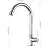 Kitchen Faucets Faucet Single Cold Water Rotary Balcony Vertical Big Bend Sink