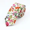 Шея галстуки цветочный элегантный галстук для мужчин Женщины 100% хлопок красивый цветок пейсли галстук N Skinny Cravat Свадебные Corbatas 230811