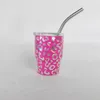 2oz 3oz skott glas mini cup leopard cheetah disign mugg isolerad rostfritt stål halmtumlar söta tumlare sublimering skott glas