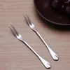 Ensemble de vaisselle 12 PCS Dessert Fork Forks Forks Mini Fruit Party Party inoxydable en acier inoxydable