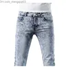 Men's Jeans 2023 Spring/Summer New Men's Fashion Trend Elastic Jeans Men's Casual Slim Fit Comfortable High Quality Feet Pants 28-36 Z230814