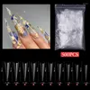 False Nails Clear Long Tips Half Cover Acrylic Fake-Nail Dropship