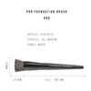 Pro Black Foundation Makeup Brush No 60 - Mjuka syntetiska borstar Flat Liquid Cream Foundation Cosmetic Brush Beauty Tool