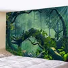 Tapestries Customizable Blanket Curtain Hanging Home Bedroom Living Room Decor Foggy Forest Plants Wall Hanging Tapestry Art Decoration R230811