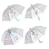 Barn tecknad transparent paraply vindtät regn paraplyer barn eva rakt långa handtag barnflickor solskydd bärbar försäljning zz