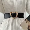 Ceintures Big Heart Boucle Boutettes Stretch Black Cummerbunds Robe Mabinet White White White Whipe Jirt Girl Students Party Décorer Cadeaux