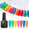 تلميع الأظافر RBAN Nail 612pcs مجموعة شفافة الهلام الزجاجية البولندية Neon Nail UV Gel Soak Off UV LED شبه دائمة Art Art Gel Lacuqer 230811