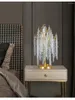 Bordslampor post-modernt vardagsrum sovrummet sovlampa ljus lyxgolv kreativt träd kristall gren konst dekorativ