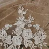 Wysokiej jakości vintage ślubne zasłona o długości 3,5 m specjalna krój Royal Bridal Veil z grzebieniowymi cekinami koronkowe akcesoria ślubne