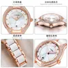 Andra klockor Beimu Stone Women's Quartz Alloy Band Fashion Elegant Waterproof Exquisite för 230811