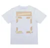 オフメンズTシャツオフホワイトティーアローサマーフィンガールーズカジュアルカジュアルショートスリーブTシャツバックプリントに印刷された文字X特大JK7A