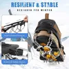 Rockskydd 1 par 24 tänder Crampons Non-Slip Ice Snow Climbing Anti-Slip Shoe Covers Spike Cleats Crampons Anti-Slip Overshoes HKD230810