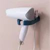 Hooks Hands Free Blower Shelves Saving Space Bathroom Organizer Shelf Hair Dryer Rack Plastic No Punching