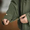 Hunting Jackets Male Hooded Pullover Long Sleeve Deck Parker Jacket Drawstring Neckline Workwear Green Cuffs Ribbon Closure