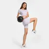 Active Shorts ZenYoga 7" Side Pockets Yoga Sport Women High Rise Brushed Nylon Spandex Squat Proof Fitness Biker Athletic