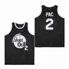 2 Pac Moive Turnuvası SHOT OUT 23 Motaw Wood Jersey Erkek 96 Kuş Tupac Koleji Basketbol Jant Kostümü Çift Boyut S-XXL