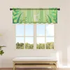 Curtain Green Leaves Woods Kitchen Small Window Tulle Sheer Short Bedroom Living Room Home Decor Voile Drapes