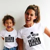 Famille correspondant tenues bonjour mon petit ami famille correspondant bébé t-shirts tenues drôle coton et moi enfants t-shirts bébé