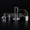 Spedizione DHL-Accessori per saldatura completa Bordo smussato Fumatore Quarzo Banger 66mm Altezza 16mmOD con cappuccio Pilastri cavi al quarzo Per Bong d'acqua in vetro Dab Rigs Tubi