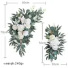 Decorative Flowers Wedding Arch Handmade Farmhouse Artificial Flower Swag For Drapes Table Parties Car Front Door