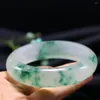 Bangle orygine Myanmar jadeite pływające kwiat jadecie bransoletka kobiety dobrze biżuteria