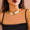 Choker Exaggerated Open Wide Leopard Metal Short Necklace For Women African Torques Collar 2023 Fashion Neck Jewelry Accessories