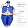 Policeman Uppblåsbar kostym Funnlig sprängdräkt Partykläder Fancy Dress Halloween Costume för vuxen Jum Mascot