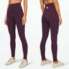 Lu Leggings Pantaloni da yoga a vita alta color limone Pantaloni da yoga push-up da donna Allinea pantaloni sportivi a forma di T con elastico morbido per l'anca Pantaloni sportivi da corsa Elastic Girl 430