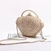 イブニングバッグファッションラタンシェル女性ハンドバッグデザイナーウィッカークロスボディバッグ手作り夏のビーチショルダースモールバリ財布2023