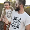 Bijpassende familie-outfits Happy First Fathers Day Shirts Bijpassende familie-outfits Papa en baby Katoenlook T-shirt bodysuit voor pasgeboren Vaderdagcadeaus