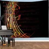 Tapisseries Aesthetics Wall Art Decor Gift målning Musikanteckningar Tapestry Piano Practice Room Wall Hanging Room Decor R230811