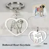 Nyckelringar Lanyards juldag anpassad söt husdjursgrava Pos Keychain Handgjorda bilder av katter och hundar Keychain Memory Jewelry 230810