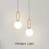 Pendant Lamps Modern Nordic LED Lamp Gold Glass Hanging Lights Dining Room Luxury For Kitchen Bedside Chandeliers Decoration