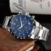 Tissing Classic Series Mens Watch Luxury Business en acier inoxydable Chronographe multifonctionnel Sapphire Mirror Designer Movement Automatic Quartz Watches Montre